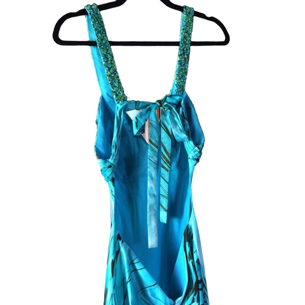 Faviana Couture Prom Dress Blue & Green Size 8